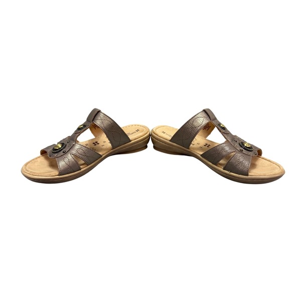 Naturalizer Journie Nickel Alloy Sandals Women's Size 8.5M Leather Upper - Picture 5 of 9